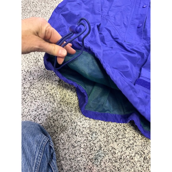 Vintage 90s East West Sports Anorak Windbreaker Purple Teal Mens M - Picture 8 of 12